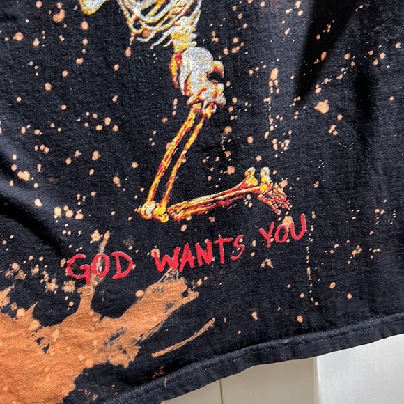 Yeezus Concert Womens Tour concert tee black and bleached skeleton size small - Picture 2 of 5